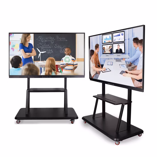 Monitor táctil retráctil motorizado para integrar en la mesa de la sala de reuniones