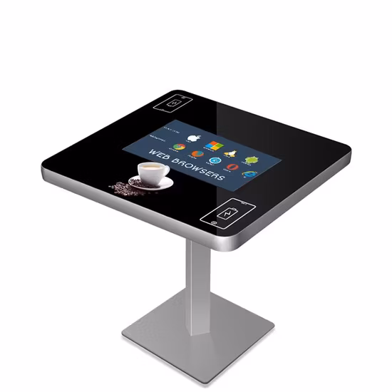 Mesa inteligente impermeable interactiva para interiores de 21,5 pulgadas con pantalla táctil múltiple para conferencias/restaurantes/cafetería